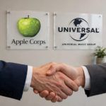 APPLE CORPS AND UNIVERSAL MUSIC REACH A NEW AGREEMENT